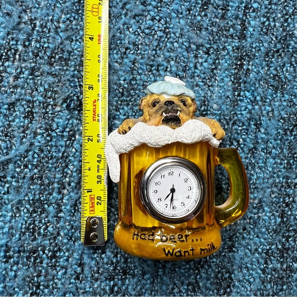 Zelda Wisdom 2006 Had Beer Want Milk Mini Clock Bulldog Figurine - Picture 9 of 10